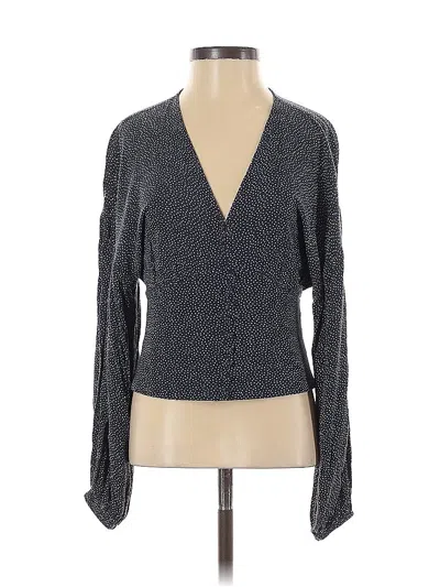 Pre-owned Abercrombie & Fitch Long Sleeve Blouse In Blue