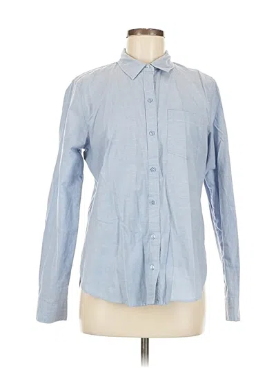 Pre-owned Abercrombie & Fitch Long Sleeve Blouse In Blue