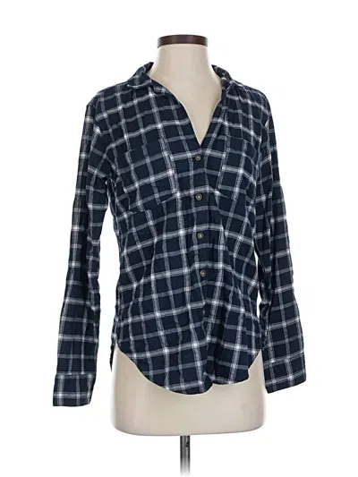 Pre-owned Abercrombie & Fitch Long Sleeve Blouse In Blue