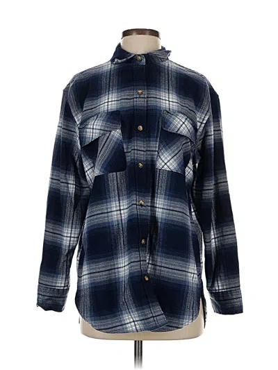 Pre-owned Abercrombie & Fitch Long Sleeve Blouse In Blue