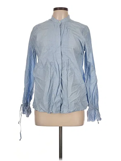 Pre-owned Abercrombie & Fitch Long Sleeve Blouse In Blue