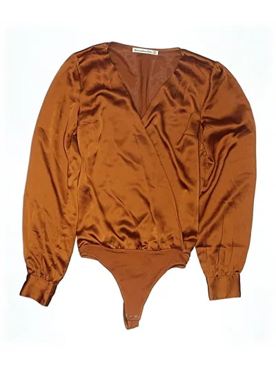 Pre-owned Abercrombie & Fitch Long Sleeve Blouse In Brown