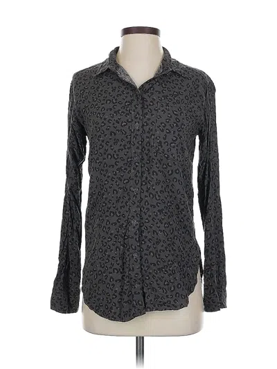 Pre-owned Abercrombie & Fitch Long Sleeve Blouse In Gray