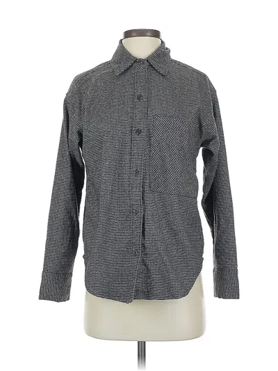 Pre-owned Abercrombie & Fitch Long Sleeve Blouse In Gray