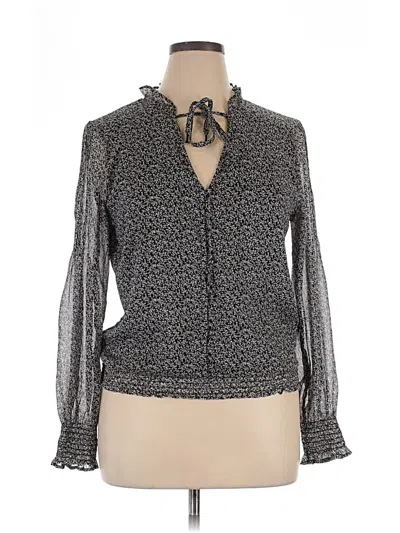 Pre-owned Abercrombie & Fitch Long Sleeve Blouse In Gray