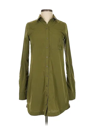 Pre-owned Abercrombie & Fitch Long Sleeve Blouse In Green