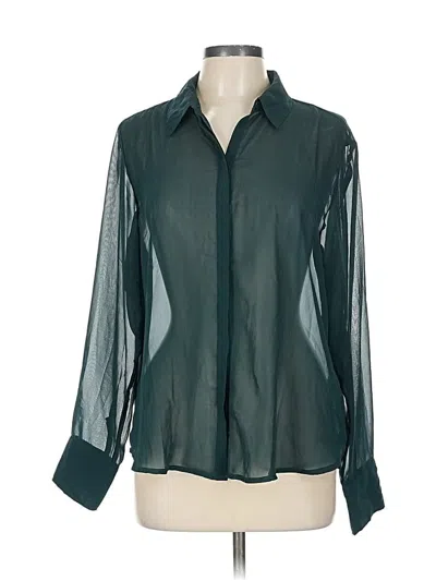Pre-owned Abercrombie & Fitch Long Sleeve Blouse In Green