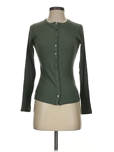 Pre-owned Abercrombie & Fitch Long Sleeve Blouse In Green