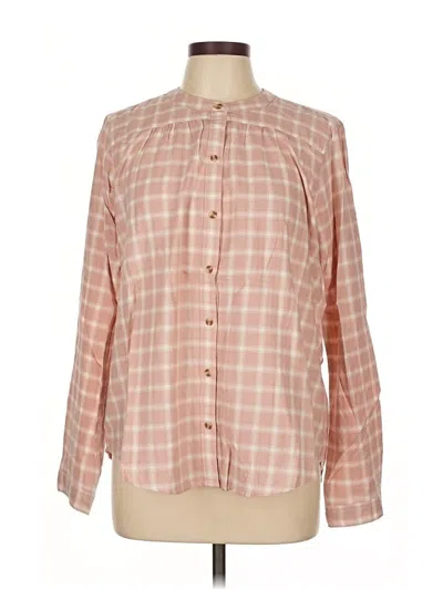 Abercrombie & Fitch Long Sleeve Blouse In Pink