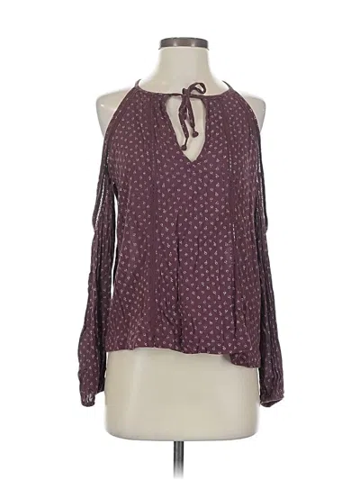 Pre-owned Abercrombie & Fitch Long Sleeve Blouse In Purple