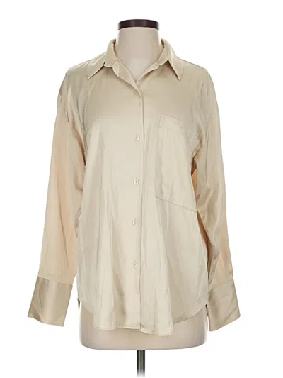 Pre-owned Abercrombie & Fitch Long Sleeve Blouse In Tan