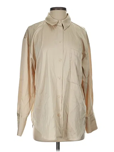 Pre-owned Abercrombie & Fitch Long Sleeve Blouse In Tan