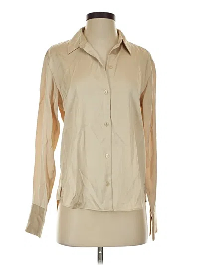 Pre-owned Abercrombie & Fitch Long Sleeve Blouse In Tan
