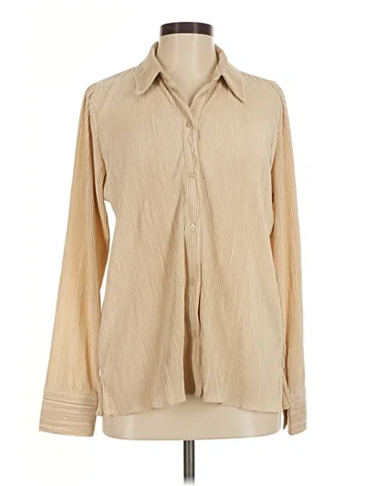 Pre-owned Abercrombie & Fitch Long Sleeve Blouse In Tan