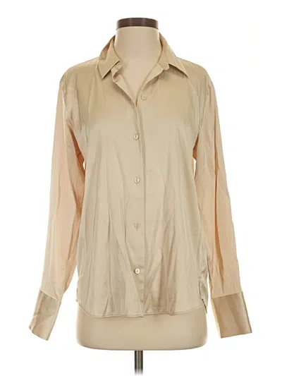 Pre-owned Abercrombie & Fitch Long Sleeve Blouse In Tan