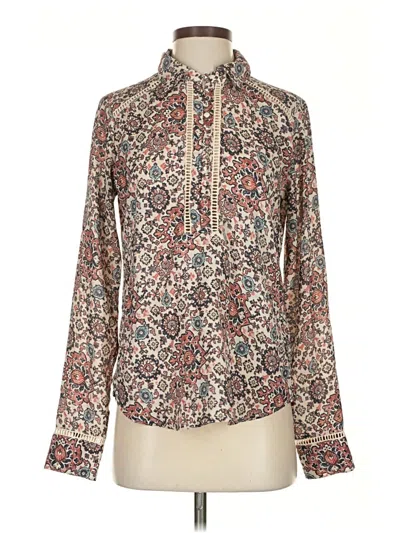 Pre-owned Abercrombie & Fitch Long Sleeve Blouse In White