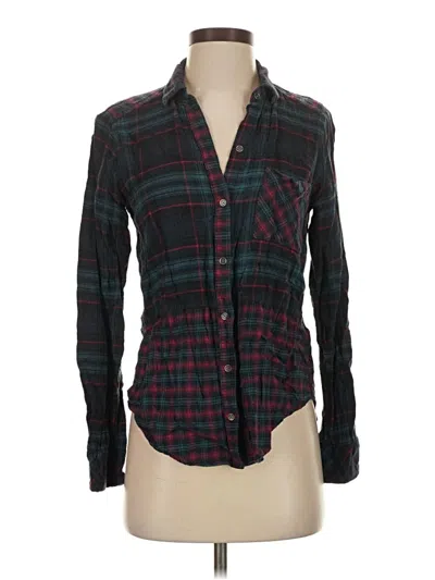 Pre-owned Abercrombie & Fitch Long Sleeve Button Down Shirt In Black