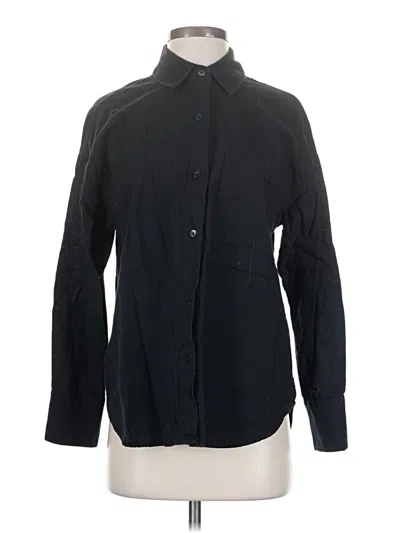 Pre-owned Abercrombie & Fitch Long Sleeve Button Down Shirt In Black
