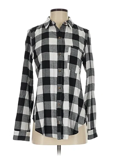 Pre-owned Abercrombie & Fitch Long Sleeve Button Down Shirt In Black