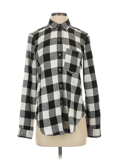 Pre-owned Abercrombie & Fitch Long Sleeve Button Down Shirt In Black