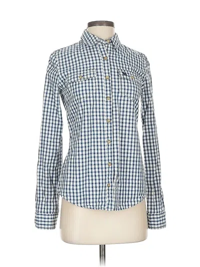 Pre-owned Abercrombie & Fitch Long Sleeve Button Down Shirt In Blue