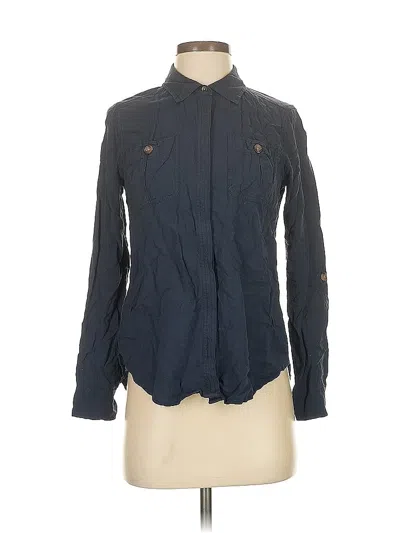 Pre-owned Abercrombie & Fitch Long Sleeve Button Down Shirt In Blue