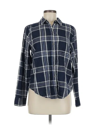 Pre-owned Abercrombie & Fitch Long Sleeve Button Down Shirt In Blue
