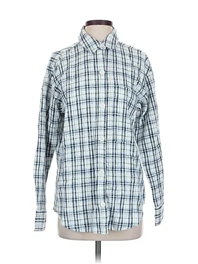 Pre-owned Abercrombie & Fitch Long Sleeve Button Down Shirt In Blue