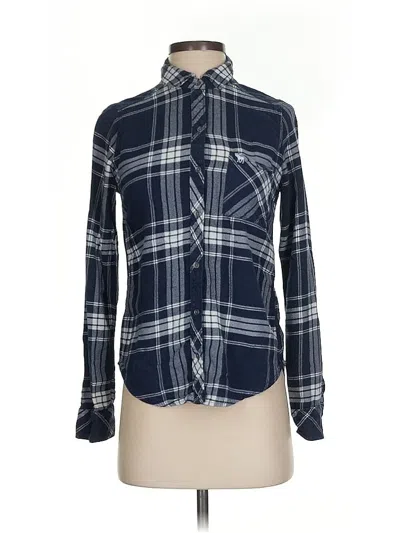 Pre-owned Abercrombie & Fitch Long Sleeve Button Down Shirt In Blue