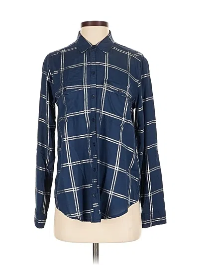 Pre-owned Abercrombie & Fitch Long Sleeve Button Down Shirt In Blue