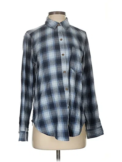 Pre-owned Abercrombie & Fitch Long Sleeve Button Down Shirt In Blue