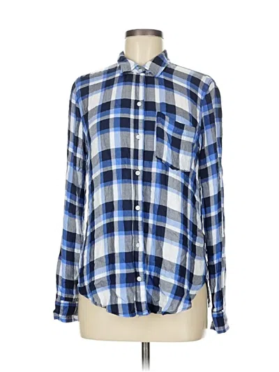 Pre-owned Abercrombie & Fitch Long Sleeve Button Down Shirt In Blue