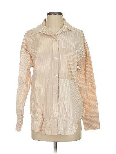 Pre-owned Abercrombie & Fitch Long Sleeve Button Down Shirt In Brown