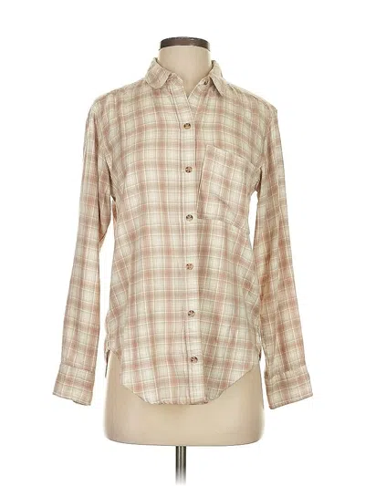 Pre-owned Abercrombie & Fitch Long Sleeve Button Down Shirt In Brown