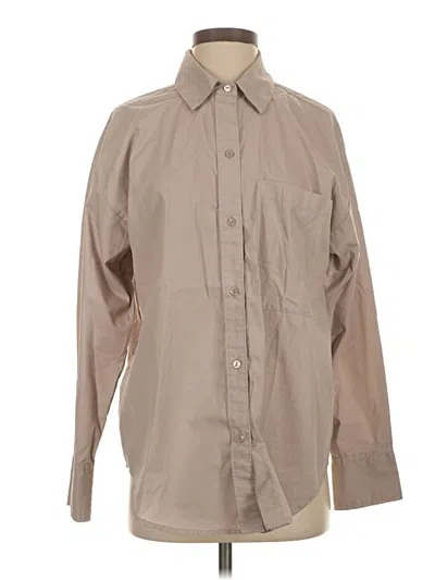Pre-owned Abercrombie & Fitch Long Sleeve Button Down Shirt In Brown