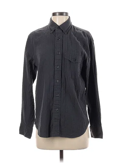 Pre-owned Abercrombie & Fitch Long Sleeve Button Down Shirt In Gray