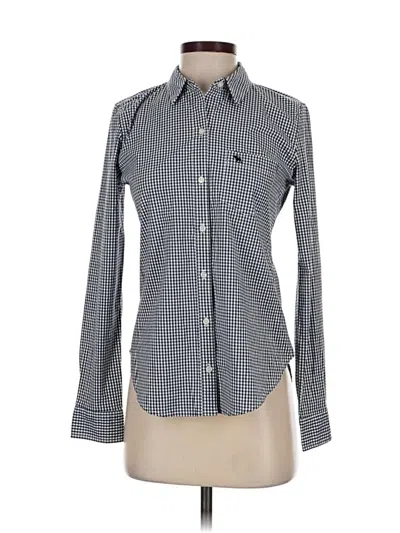 Pre-owned Abercrombie & Fitch Long Sleeve Button Down Shirt In Gray