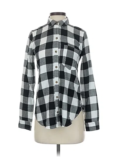 Pre-owned Abercrombie & Fitch Long Sleeve Button Down Shirt In Gray