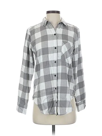 Pre-owned Abercrombie & Fitch Long Sleeve Button Down Shirt In Gray