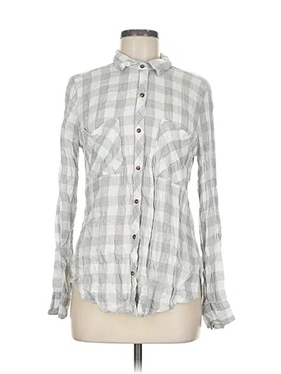 Pre-owned Abercrombie & Fitch Long Sleeve Button Down Shirt In Gray