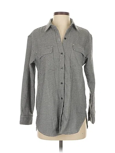 Pre-owned Abercrombie & Fitch Long Sleeve Button Down Shirt In Gray