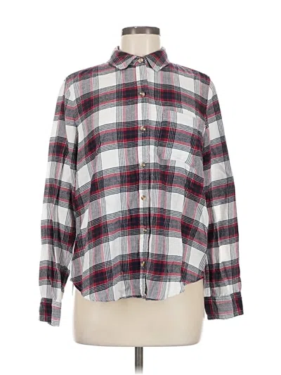 Pre-owned Abercrombie & Fitch Long Sleeve Button Down Shirt In Gray