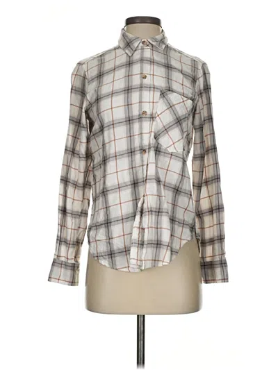 Pre-owned Abercrombie & Fitch Long Sleeve Button Down Shirt In Gray