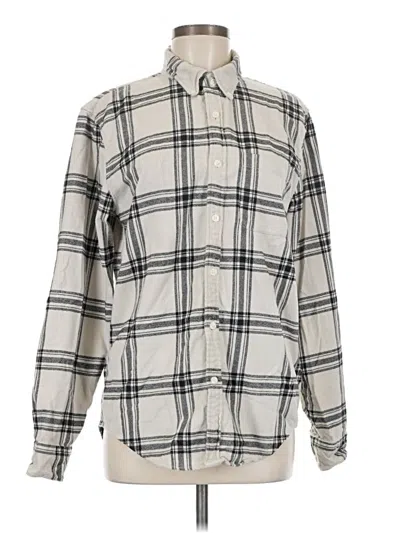Pre-owned Abercrombie & Fitch Long Sleeve Button Down Shirt In Gray