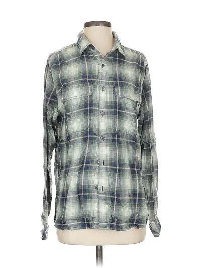 Pre-owned Abercrombie & Fitch Long Sleeve Button Down Shirt In Green