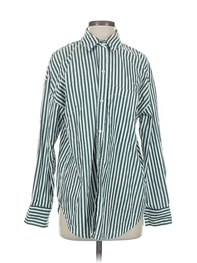 Pre-owned Abercrombie & Fitch Long Sleeve Button Down Shirt In Green