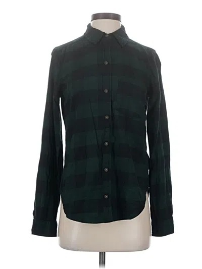 Pre-owned Abercrombie & Fitch Long Sleeve Button Down Shirt In Green