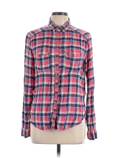 Pre-owned Abercrombie & Fitch Long Sleeve Button Down Shirt In Pink