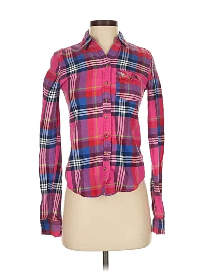 Pre-owned Abercrombie & Fitch Long Sleeve Button Down Shirt In Pink