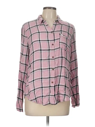 Pre-owned Abercrombie & Fitch Long Sleeve Button Down Shirt In Pink